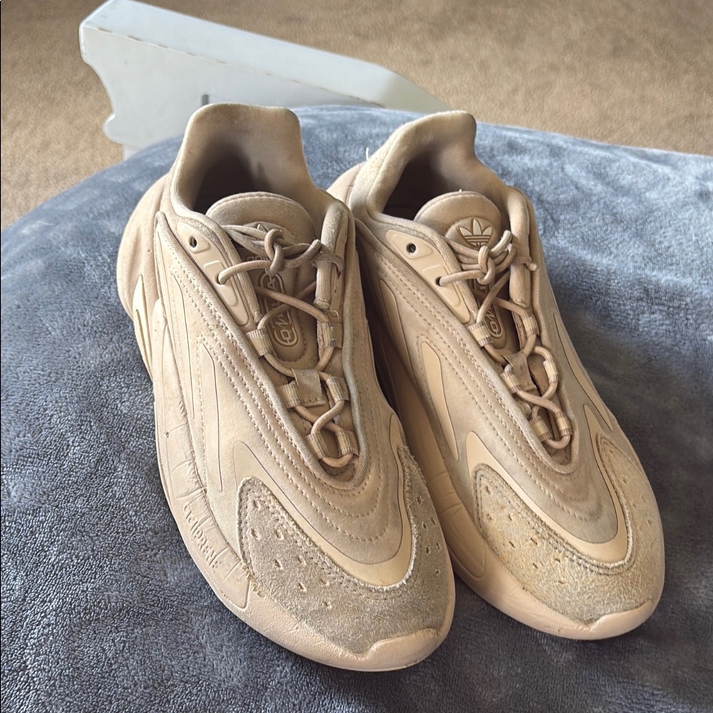 Adidas Beige Athletic Sneakers